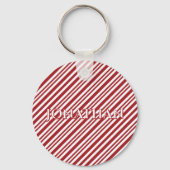 Christmas Candy Cane Stripes keychain (Achterkant)