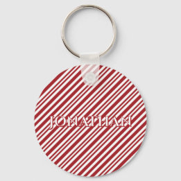 Christmas Candy Cane Stripes keychain