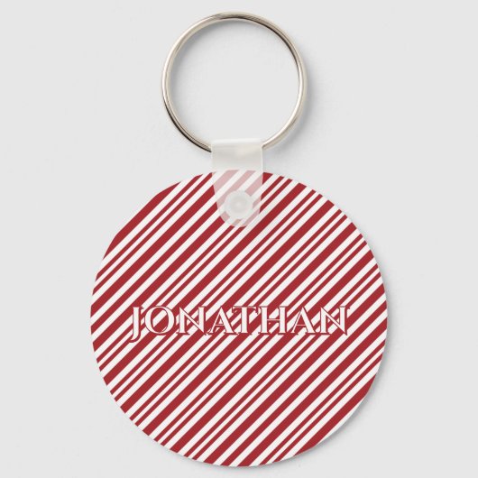 Christmas Candy Cane Stripes keychain (Achterkant)