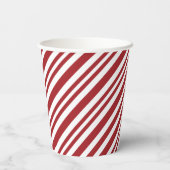 Christmas Candy Cane Stripes Papieren Bekers (Achterkant)