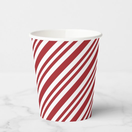 Christmas Candy Cane Stripes Papieren Bekers (Links)
