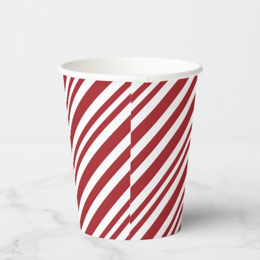 Christmas Candy Cane Stripes Papieren Bekers (Rechts)