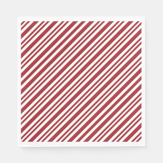 Christmas Candy Cane Stripes Servet (Voorkant)