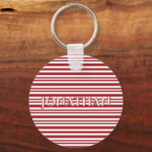Christmas Candy Cane Stripes Sleutelhanger (Voorkant)