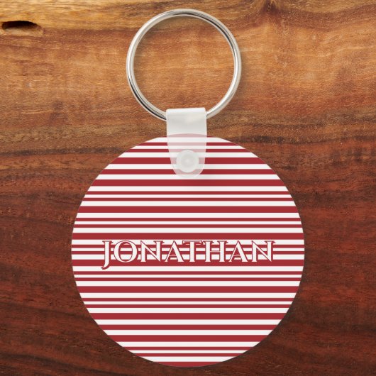 Christmas Candy Cane Stripes Sleutelhanger (Voorkant)