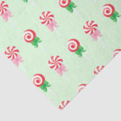 Christmas Candy Cane Swirls Pattern Tissuepapier (Detail)