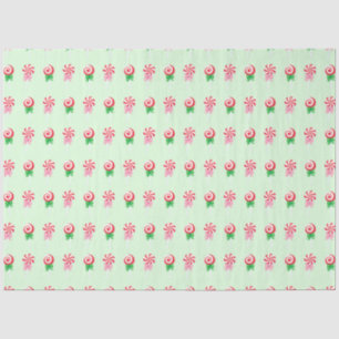 Christmas Candy Cane Swirls Pattern Tissuepapier