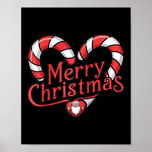 Christmas Candy Cane - Vrolijk kerstfeest Poster (Voorkant)