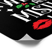 Christmas Candy Cane Wishes And Mistletoe Kisses Poster (Hoek)