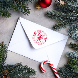 Christmas Candy Cane Wood Art Stamp Zelfinktende Stempel