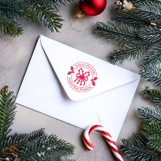 Christmas Candy Cane Wood Art Stamp Zelfinktende Stempel