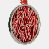Christmas Candy Canes Metalen Ornament (Rechts)