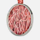 Christmas Candy Canes Metalen Ornament (Links)
