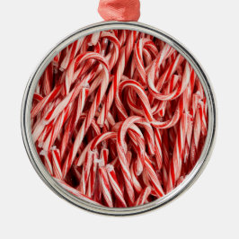 Christmas Candy Canes Metalen Ornament