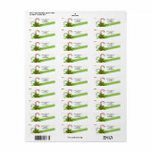 Christmas Candy Canes retour adreslabels Etiket (Full Sheet)