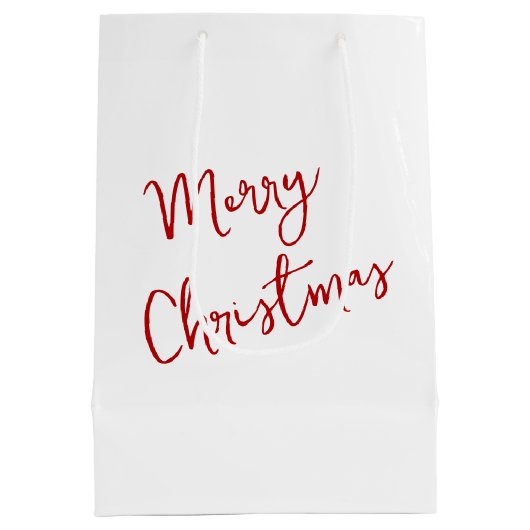 Christmas Candy Canes Tied with a Bow Medium Cadeauzakje (Achterkant)