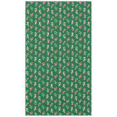 Christmas Candy Canes with Bows - Green Tafelkleed (Voorkant)