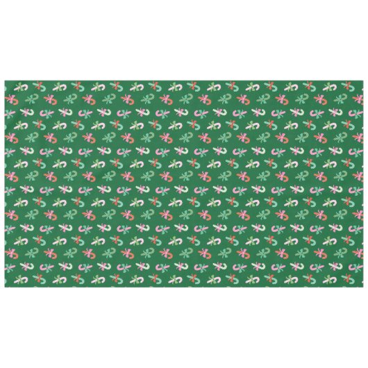 Christmas Candy Canes with Bows - Green Tafelkleed (Voorkant (Horizontaal))