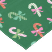 Christmas Candy Canes with Bows - Green Tafelkleed (Gekanteld)
