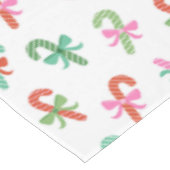 Christmas Candy Canes with Bows - Green & White Tafelkleed (Gekanteld)