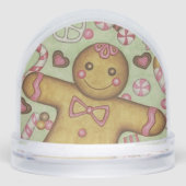 Christmas Candy Gingerbread Cookies Snow Globe  Sneeuwbol (Voorkant)