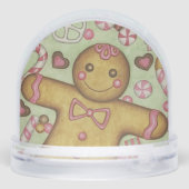 Christmas Candy Gingerbread Cookies Snow Globe  Sneeuwbol (Achterkant)