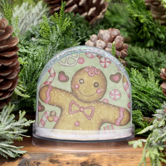 Christmas Candy Gingerbread Cookies Snow Globe  Sneeuwbol (Winter)