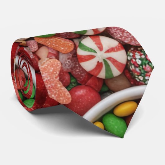 Christmas Candy Neck Tie Stropdas (Opgerold)