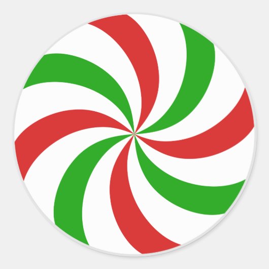 Christmas candy ronde sticker (Voorkant)
