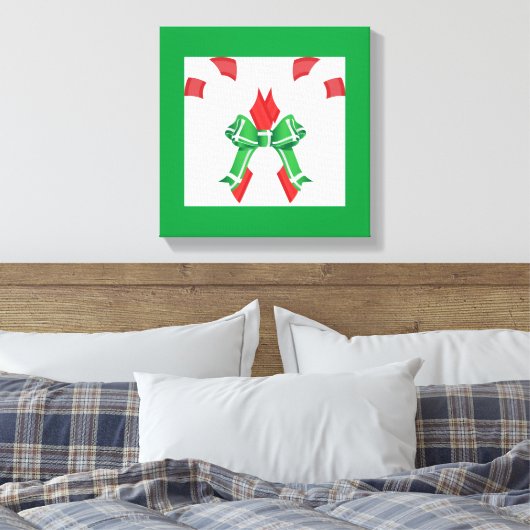 CHRISTMAS CANDYCANES CANVAS AFDRUK (Insitu (Slaapkamer))