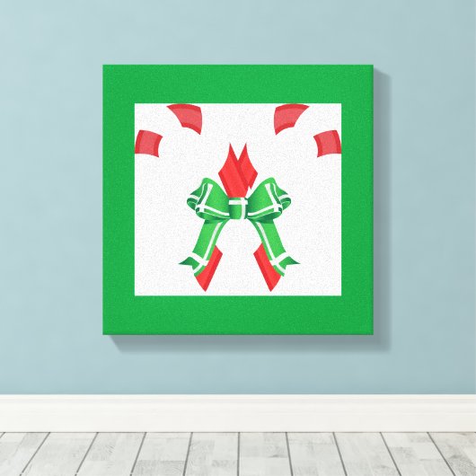 CHRISTMAS CANDYCANES CANVAS AFDRUK (Insitu (Houten vloer))