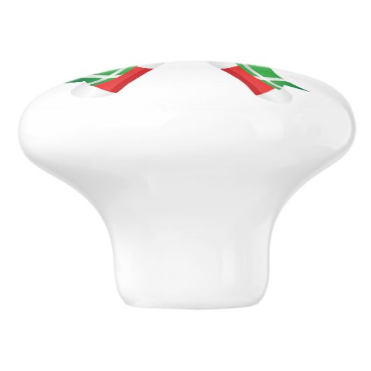 CHRISTMAS CANDYCANES KERAMISCHE KNOP (Zijkant)