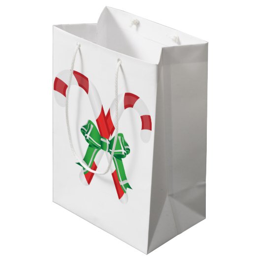 CHRISTMAS CANDYCANES MEDIUM CADEAUZAKJE (Voorkant Gekanteld)