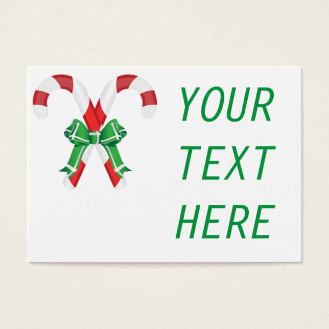 CHRISTMAS CANDYCANES VISITEKAARTJES (Voorkant)