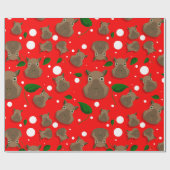 christmas capybara cadeaupapier (Vlak)