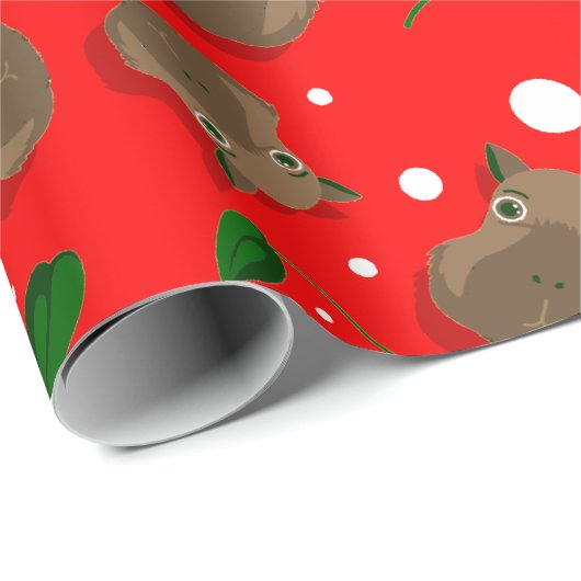 christmas capybara cadeaupapier (Rol Hoek)
