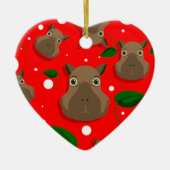 christmas capybara keramisch ornament (Voorkant)
