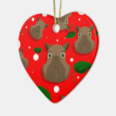 christmas capybara keramisch ornament (Links)