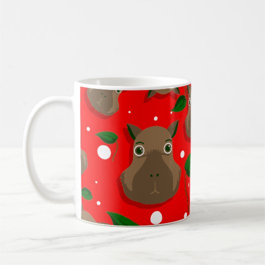 christmas capybara koffiemok (Links)