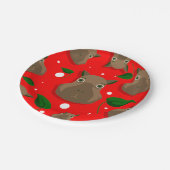 christmas capybara papieren bordje (Gekanteld)