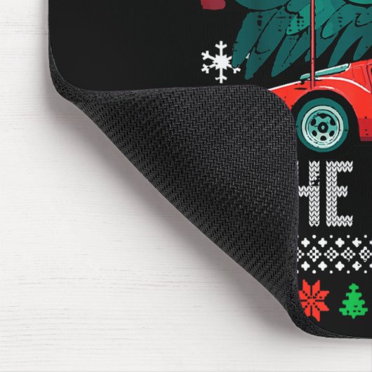 Christmas Car Drifting Through Snow Ugly Xmas Men  Muismat (Hoek)