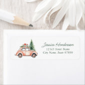 Christmas Car Retour Adreslabels Etiket (Insitu)
