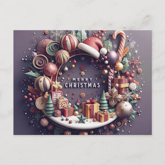 Christmas Card - 3D Theme Feestdagenkaart