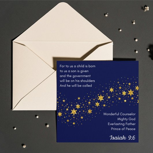 Christmas Card: a Son is given to us Feestdagenkaart
