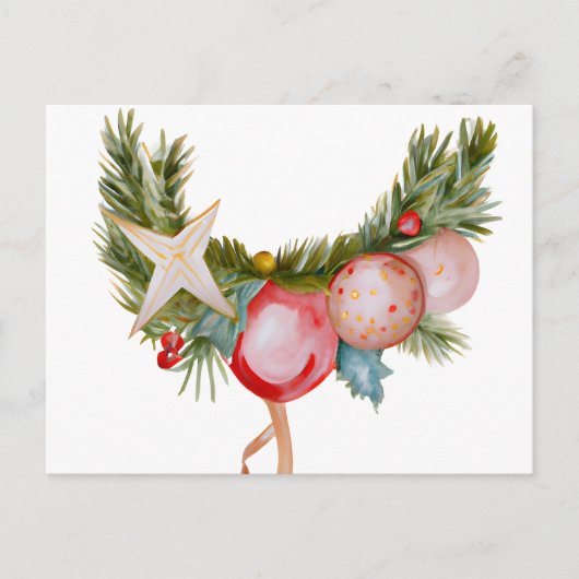 Christmas Card Best Wishes Christmas Ornatments Fe Briefkaart (Voorkant)