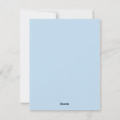 Christmas Card Blue Deer in Winter Feestdagenkaart (Achterkant)