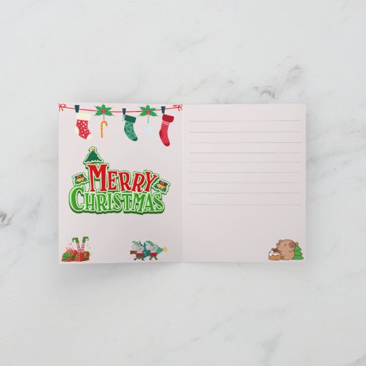 Christmas card, Carte de Noël, Merry Christmas Kaart (Binnen)