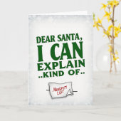 Christmas Card Dear Santa I Can Explain Kind Of Kaart (Gele Bloem)