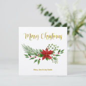 Christmas card design with Poinsettia Design (Staand voorkant)