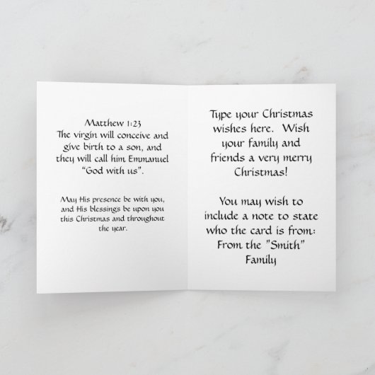 Christmas card - Emmanuel God is with us Kaart (Binnen)